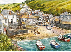 Gibsons Port Isaac 500 Piece Jigsaw Puzzle – Coastal Cornwall Harbour Scene by Terry Harrison – Traditional British Landscape Puzzle