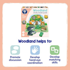 Orchard Toys Woodland Chunky Wooden Puzzle for 1+ Years Matching and Educational Toy.
