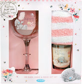 Gin Glass Socks and Candle Set