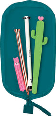 SOFT SILICONE PENCIL CASE - CUTE! - PETROL BLUE