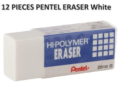 PENTEL ERASER White ZEH05 12pc