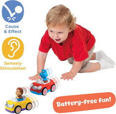 Play Tots - Push & Go Racer | Press the animal and watch the racer zoom! Encourages crawling and first steps | Baby and Toddler Toys