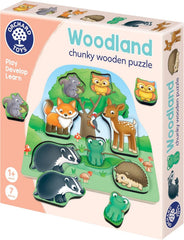 Orchard Toys Woodland Chunky Wooden Puzzle for 1+ Years Matching and Educational Toy.