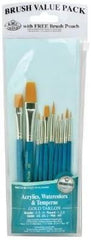 10 PIECE GOLD TAKLON BRUSH SET