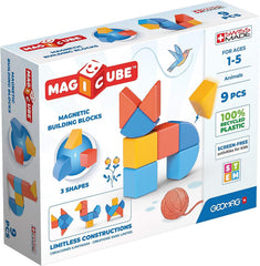 GEOMAG MAGICCUBE 3SHAPES RECYCLED ANIMALS 9PC