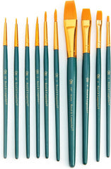 10 PIECE GOLD TAKLON BRUSH SET