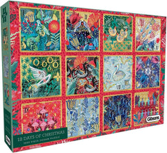Gibsons 12 Days of Christmas 1000 Piece Jigsaw Puzzle | Classic Carol Modern Puzzle | Sustainable Jigsaw