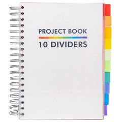 B5 WHITE PROJECT BOOK WITH 10 DIVIDERS