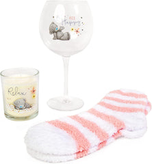 Gin Glass Socks and Candle Set