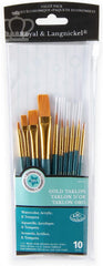 10 PIECE GOLD TAKLON BRUSH SET