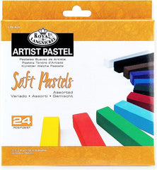 24 PIECE ASSORTED COLOURS SOFT PASTELS