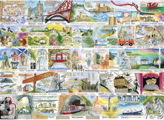 Gibsons British & Brilliant 1000 Piece Jigsaw Puzzle for Adults Beautiful Colourful Artwork by Val Goldfinch