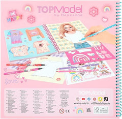 TOP MODEL T-SHIRT DESIGNER COLOURING BOOK