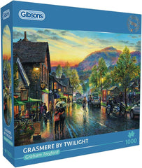 Gibsons 1000 Piece Puzzle for Adults Grasmere by Twilight Jigsaw Lake District Countryside Scene