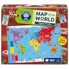Orchard Toys Map of the World Jigsaw Puzzle, Educational.