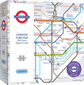 Gibsons London Underground Tube Map 1000 Piece Jigsaw Puzzle for Adults | TFL | Made in the UK | Sustainable London Underground Jigsaw | Great Britain | Transport for London