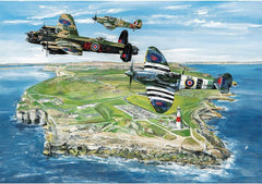 Gibsons Wings Over Portland 500 Piece Jigsaw Puzzle Military History War Planes Artwork Sustainable Jigsaw