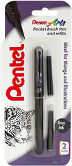 POCKET BRSH WITH 2 REFILLS GREY BLIS
