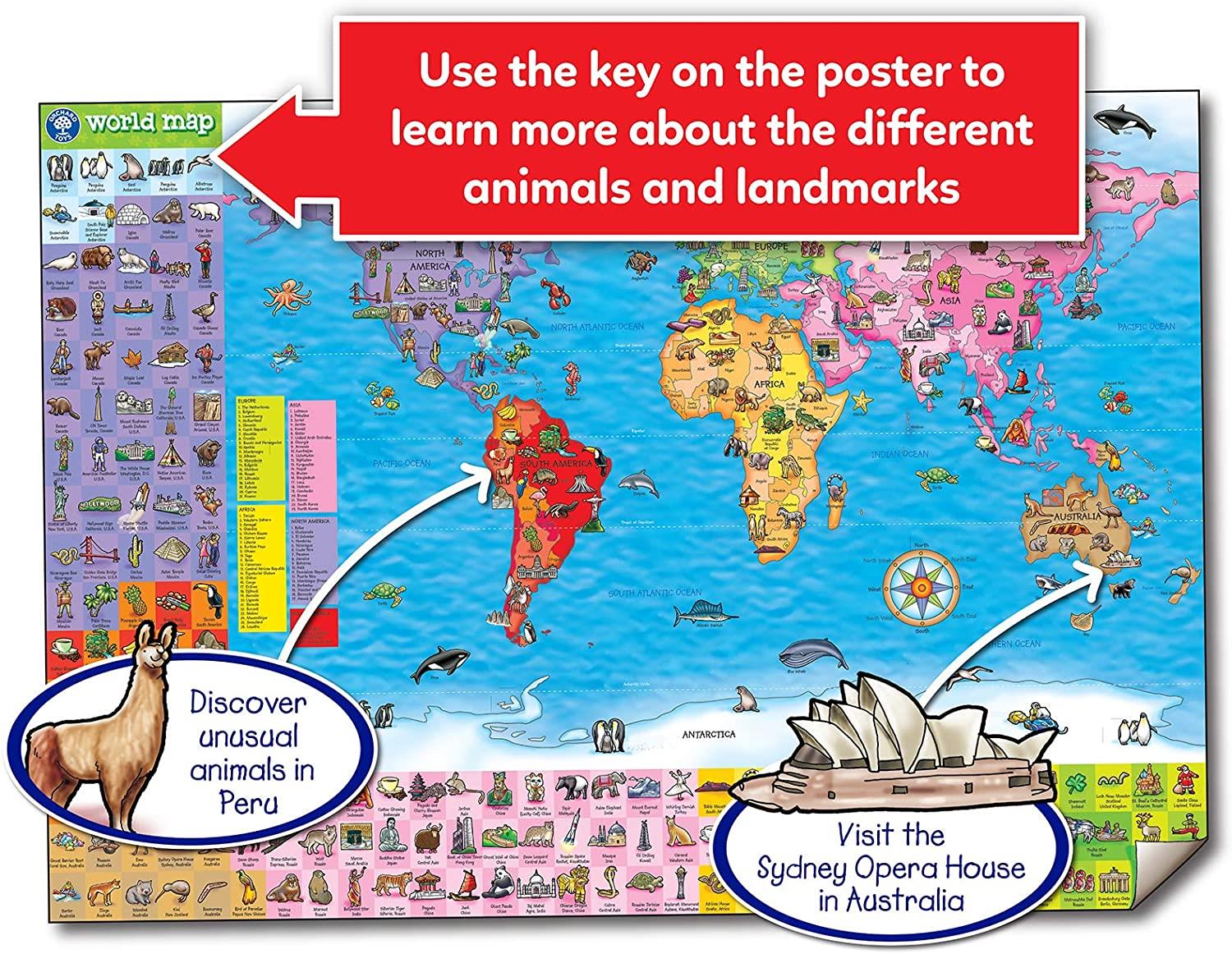 Orchard - World Map Jigsaw Puzzle And Poster - 150 Pieces