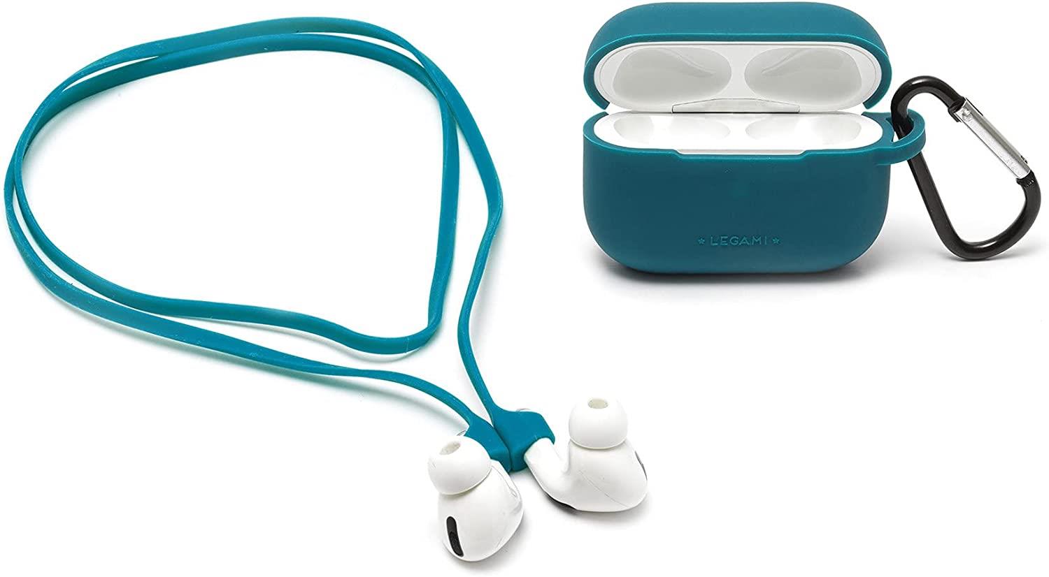 CASE AND CORD SET FOR AIRPODS - AIR 'N GO - PETROL BLUE