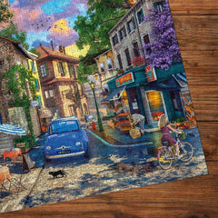Gibsons Morning in the Med | 500XL Piece Jigsaw Puzzle Extra Large Piece Jigsaw | Mediterranean Jigsaw | Sustainable Puzzle