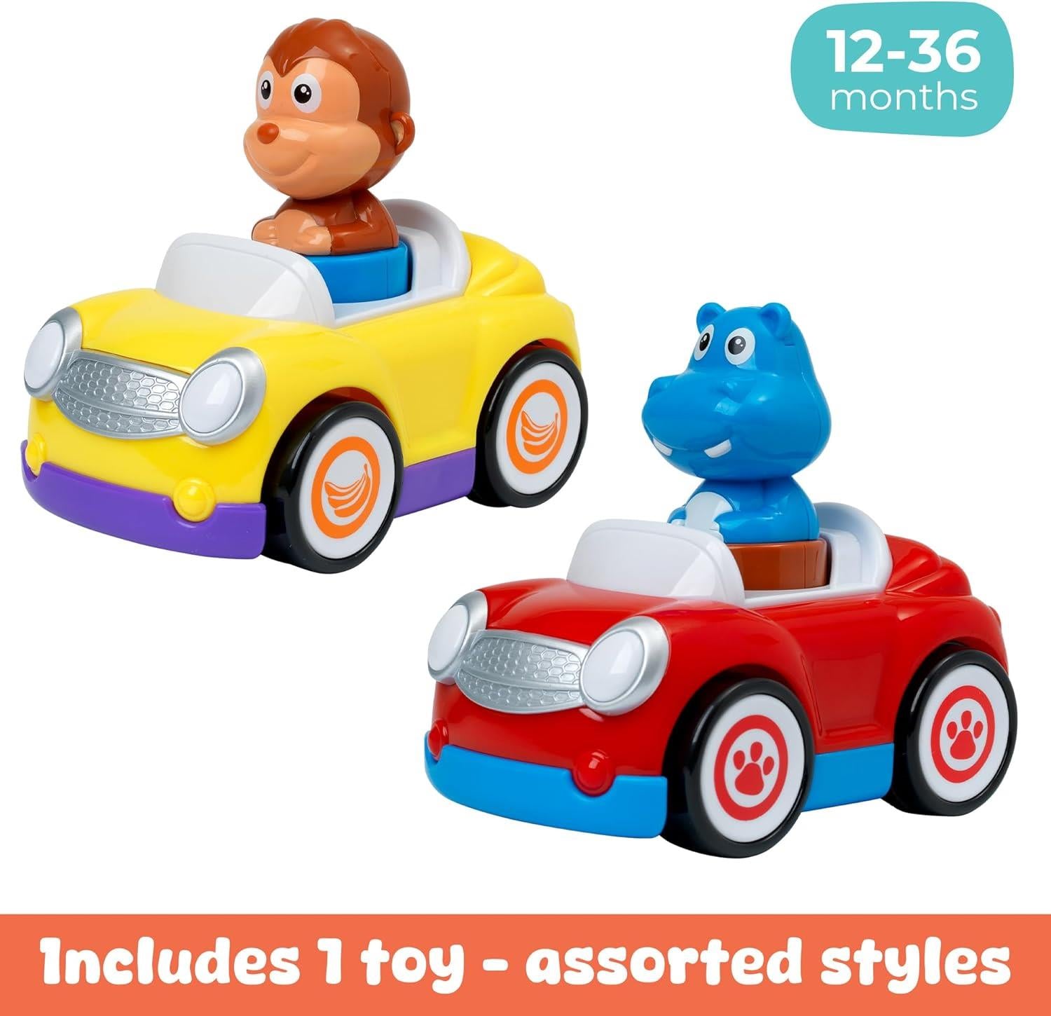 Play Tots - Push & Go Racer | Press the animal and watch the racer zoom! Encourages crawling and first steps | Baby and Toddler Toys