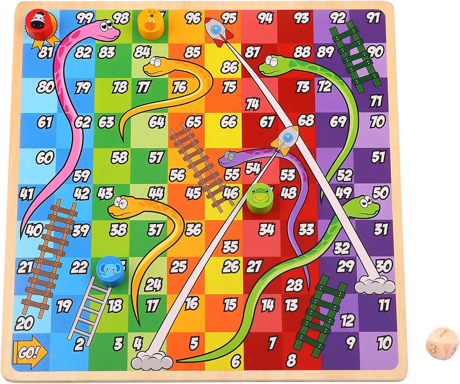 Wooden 2 in 1 Ludo/Snakes And Ladders