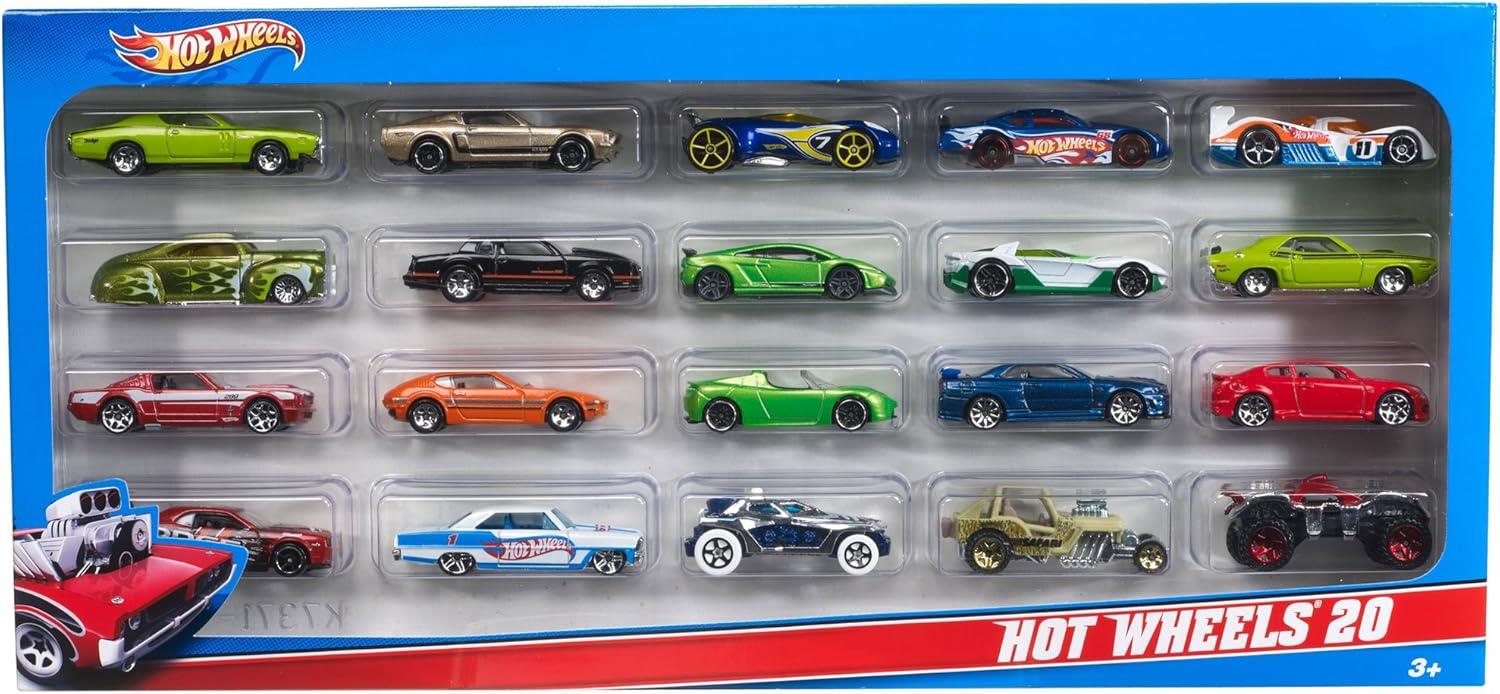 HotWheels Basic 20 Car Pack Assorted Cars for Kids, Fun Toys