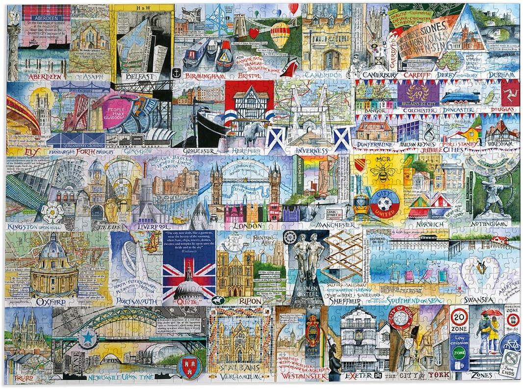 Gibsons Bright Lights & Big Cities 500XL Piece Jigsaw Puzzle Extra Large Piece Jigsaw