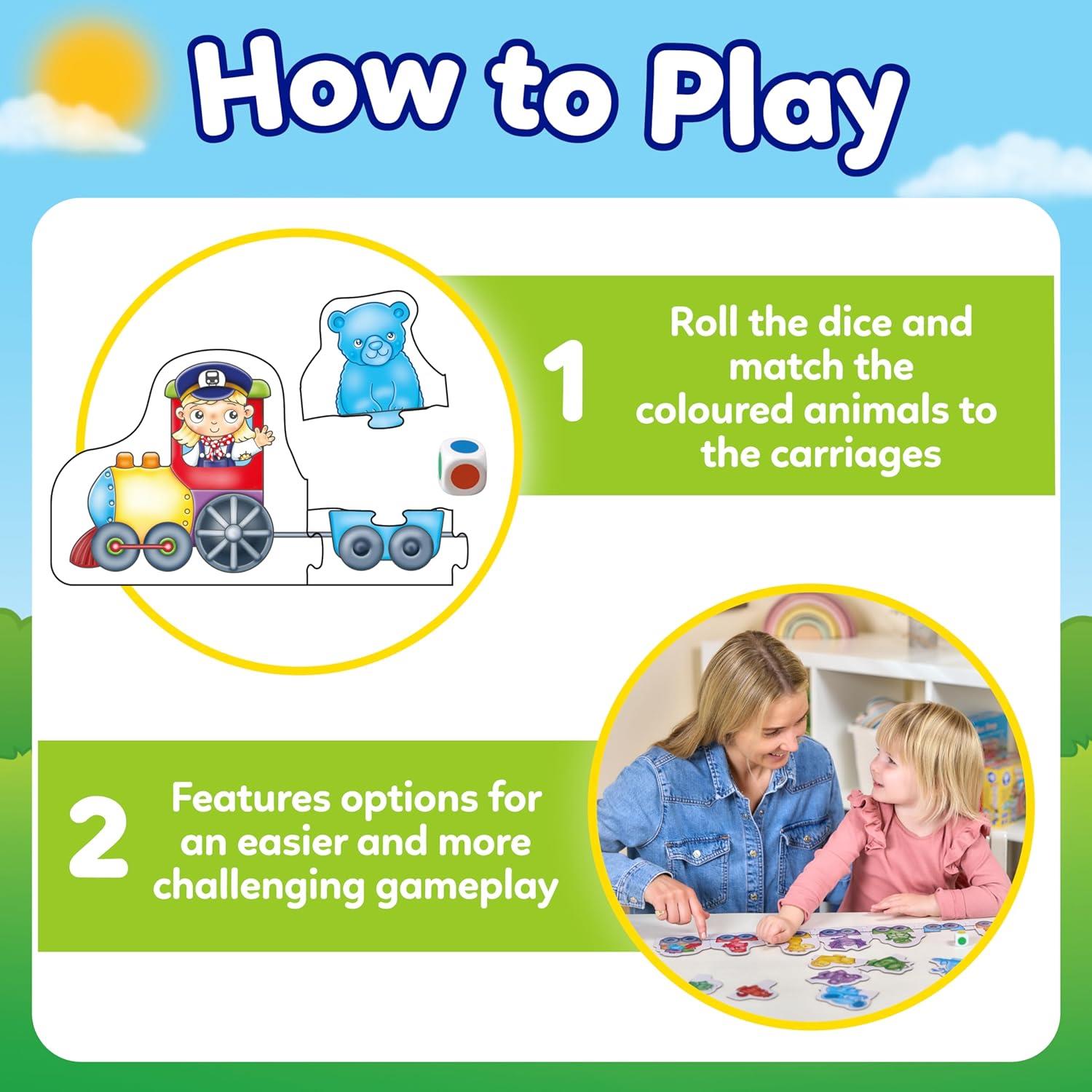 ORCHARD TOYS Colour Match Express colour matching game, educational game, develops colour skills for boys and girls aged 3-6 years