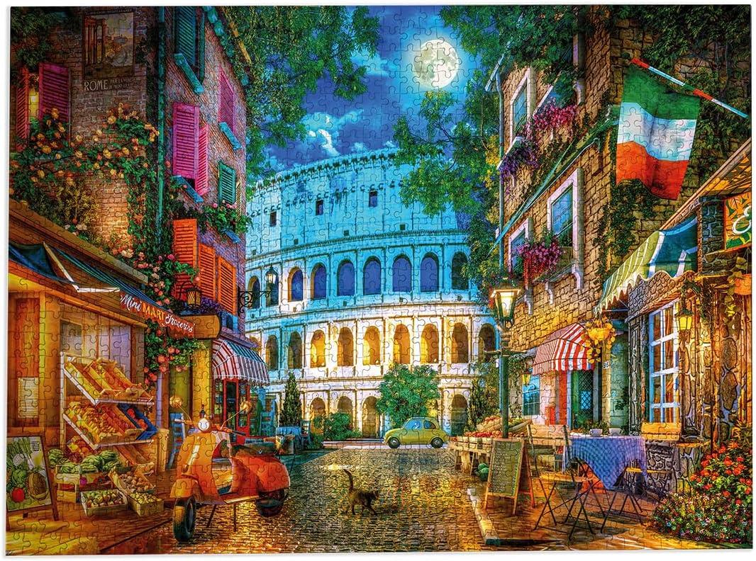 Gibsons Games | The Colosseum by Moonlight | 1000 Piece Jigsaw Puzzle for Adults | Rome | Sustainable Premium