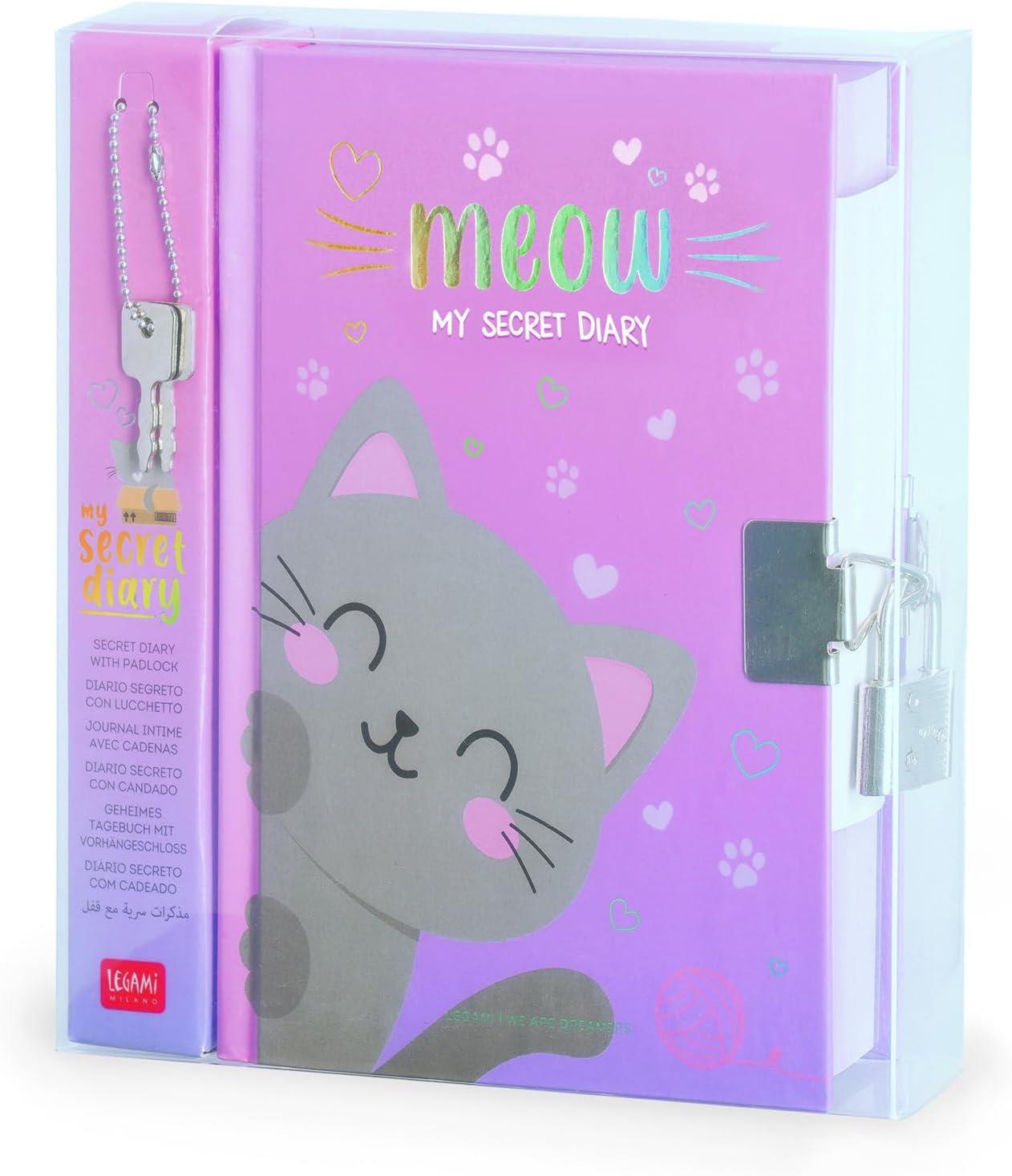LEGAMI SECRET DIARY WITH PADLOCK- MY SECRECT DIARY KITTY
