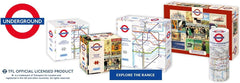 Gibsons TfL Circular Underground Tube Map 500 Piece Round Jigsaw Puzzle for Adults | Great Britain London Transport | Made in the UK |