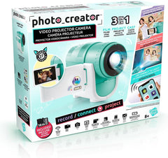 Photo Creator Camera Projector – Kids HD Video & 48MP Photo Camera with WiFi Casting from Smartphone, 2.4" Screen & Projector up to 90" – Fun Gift for Kids & Families- 16GB SD Card & Stickers