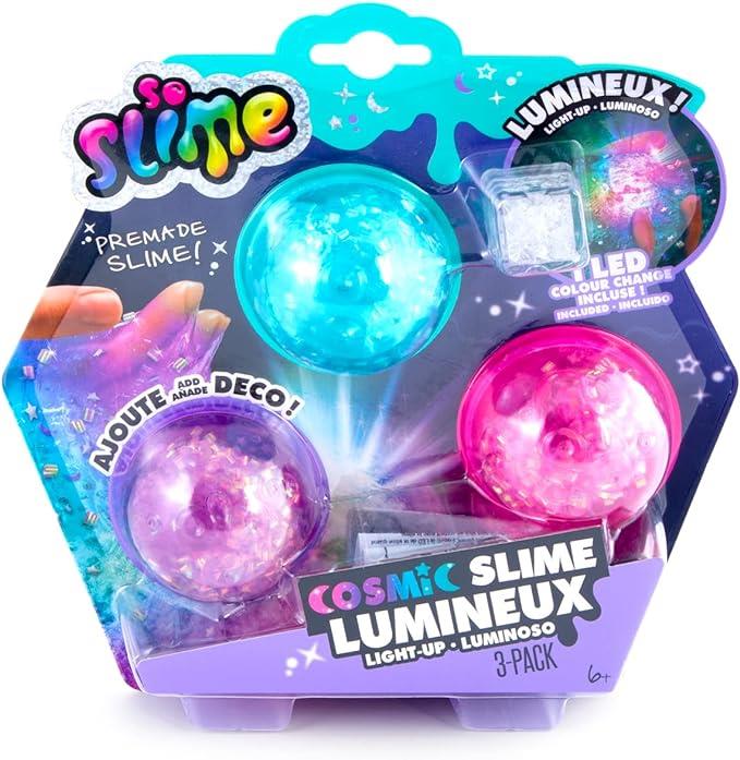 SO SLIME COSMIC LIGHT UP 3 PACK BLISTER