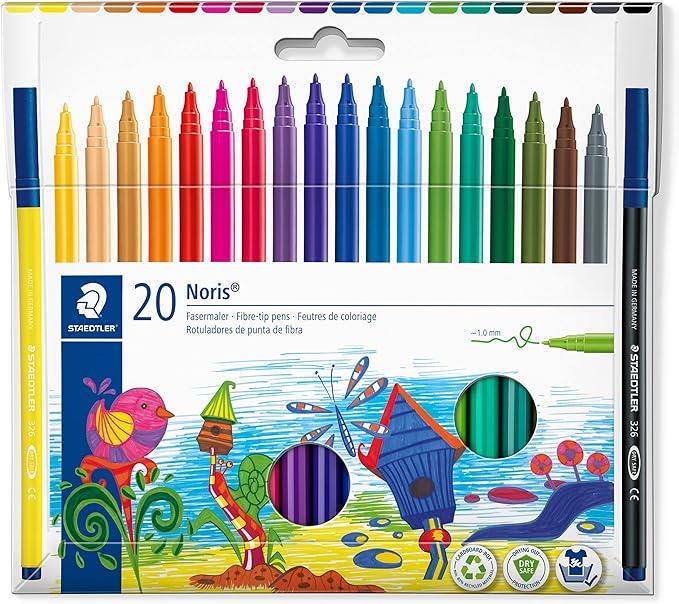 FIBRE-TIP PENS NORIS 20PACK WALLET