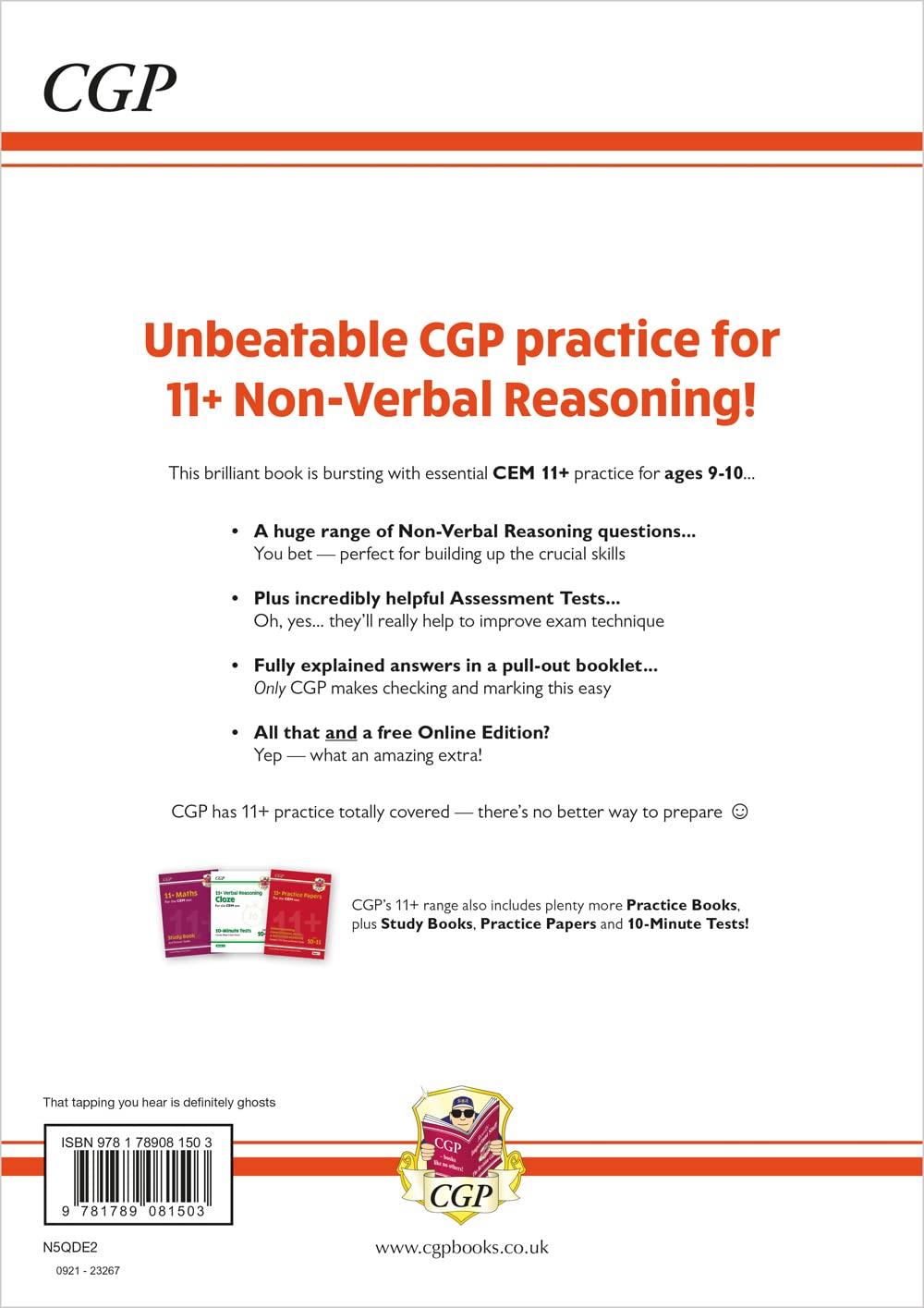 11+ CEM NON-VERBAL REASONING PRACTICE BOOK AND ASSESSMENT TESTS AGE 9-10