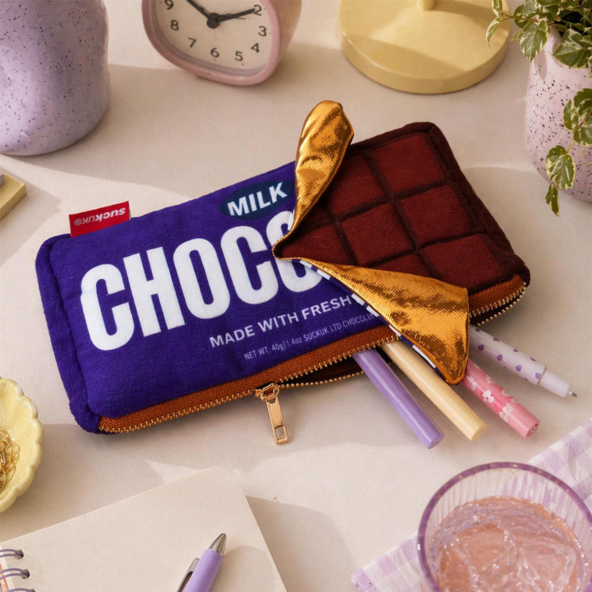PLUSH CHOCOLATE BAR ZIP POUCH