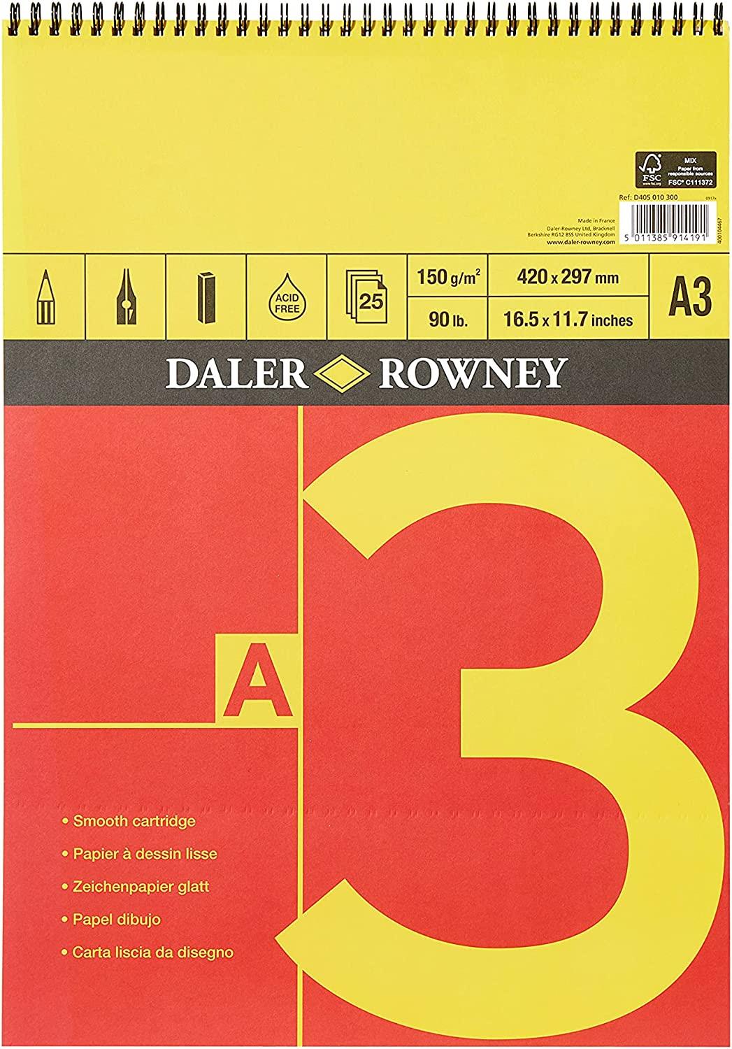 RED & YELLOW SPIRAL A3 150G 25SH