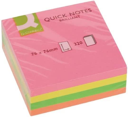 Q-Connect Neon Quick Note Cube