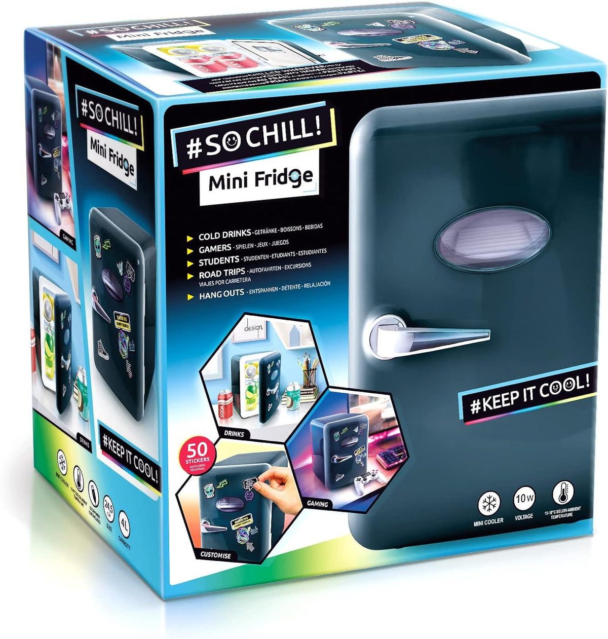 SO CHILL MINI FRIDGE BLACK