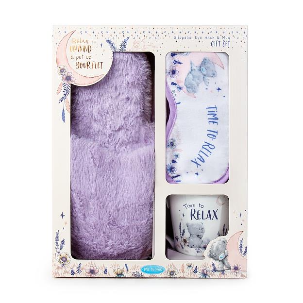 Slippers mug and eye mask set