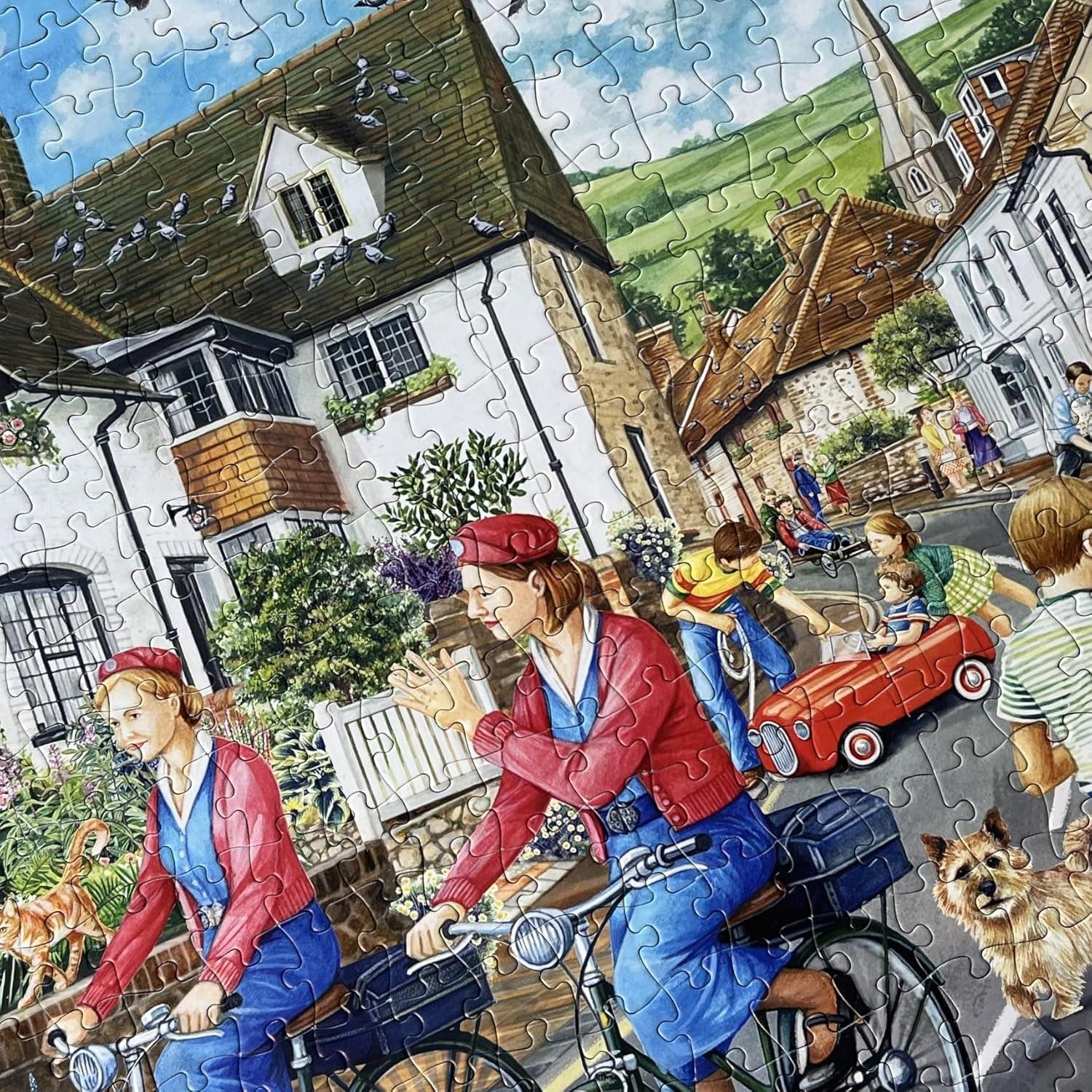 Merry Midwives Extra Large | 500XL Piece Jigsaw Puzzle | Village Nostalgia Puzzle | Extra Large Piece Jigsaw Puzzle