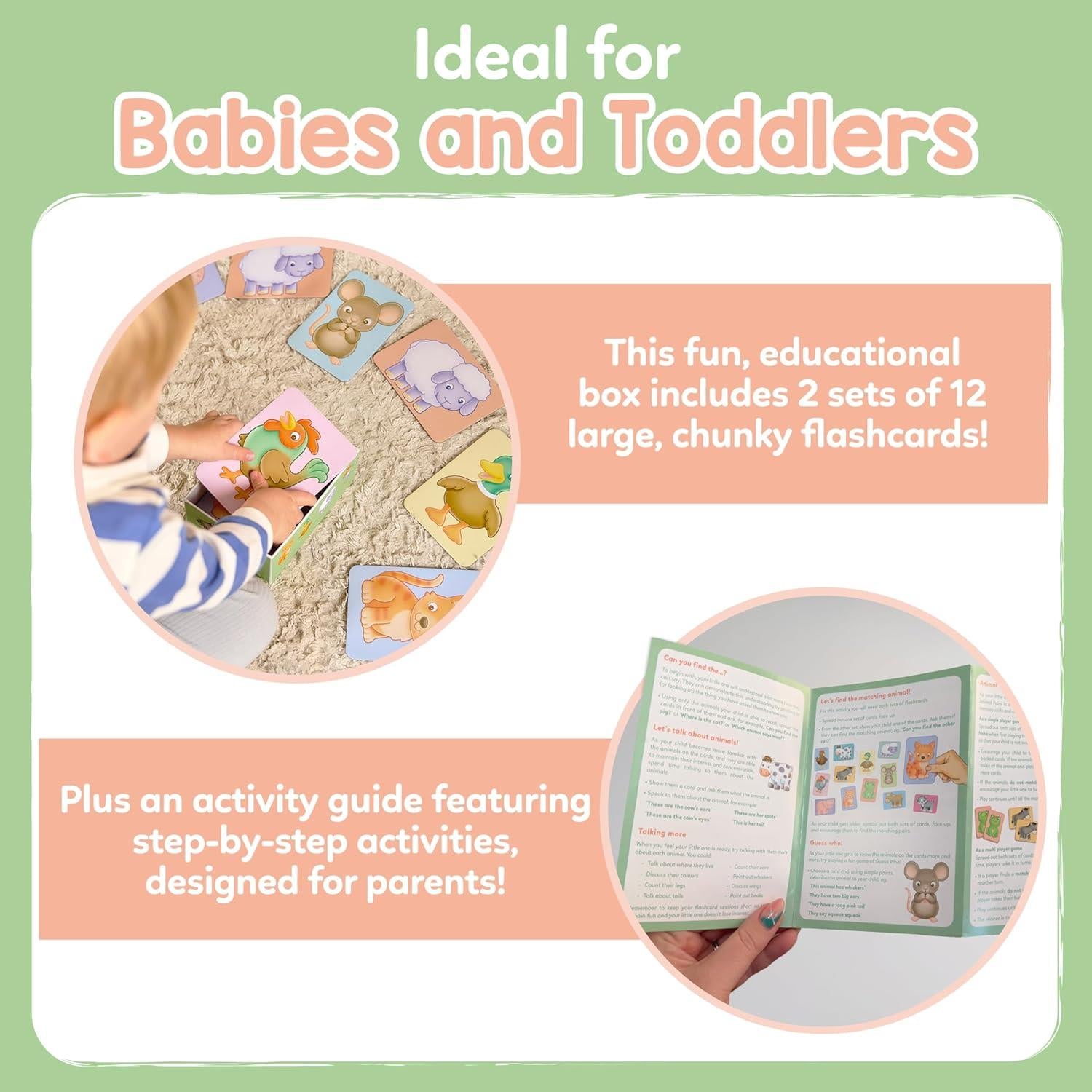 Orchard Toys See and Sound Giant Flashcards for Babies and Toddlers 9 months+ Educational Animal Farm Activity and Learning Game
