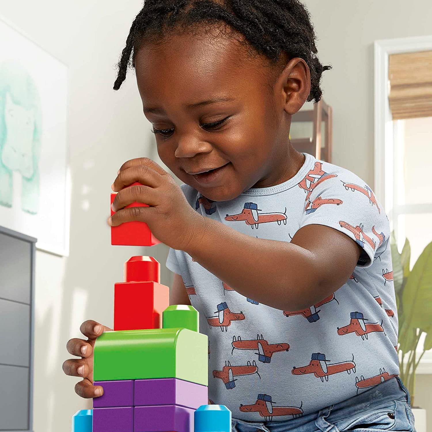 MEGA BLOCKS 60 PIECE BIG BUILDING BAG BLUE