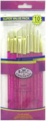 Royal Brush Set White Bristles Pack Of 10