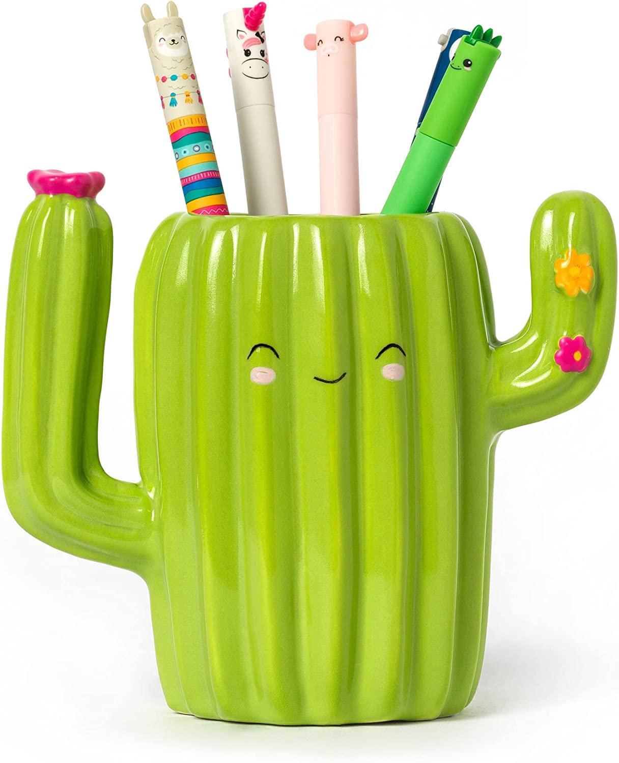 CERAMIC PEN HOLDER - DESK FRIENDS - CACTUS