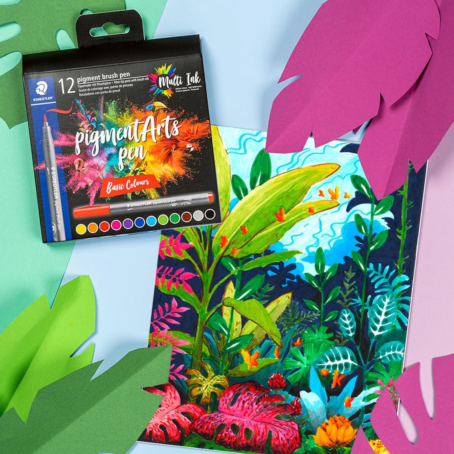 PIGMENT ARTS BRUSH PEN 12 PACK BASIC