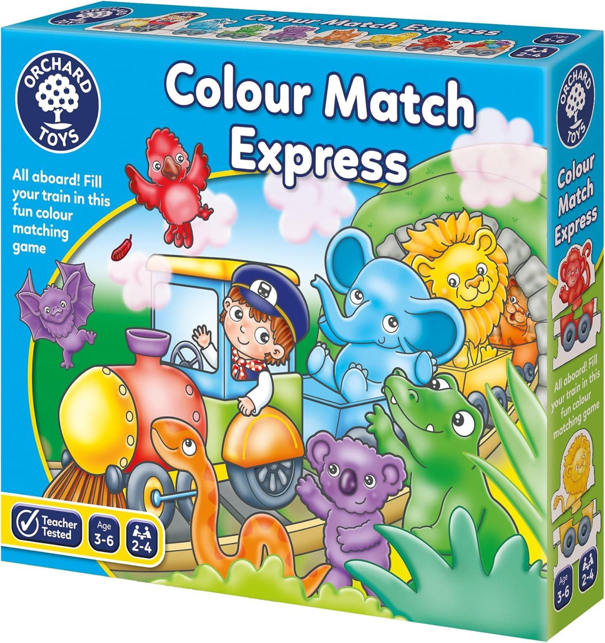 ORCHARD TOYS Colour Match Express colour matching game, educational game, develops colour skills for boys and girls aged 3-6 years