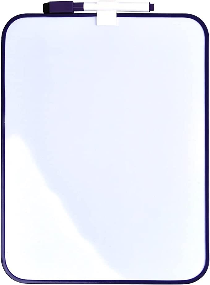 A4 MAGNETIC DRYWIPE BOARD AND PEN PURPLE